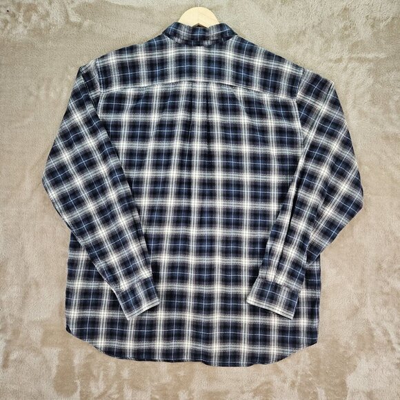 Eddie Bauer Button-Down Shirt Plaid Long Sleeve Big and Tall Mens Sz XLT Outdoor - Picture 3 of 10